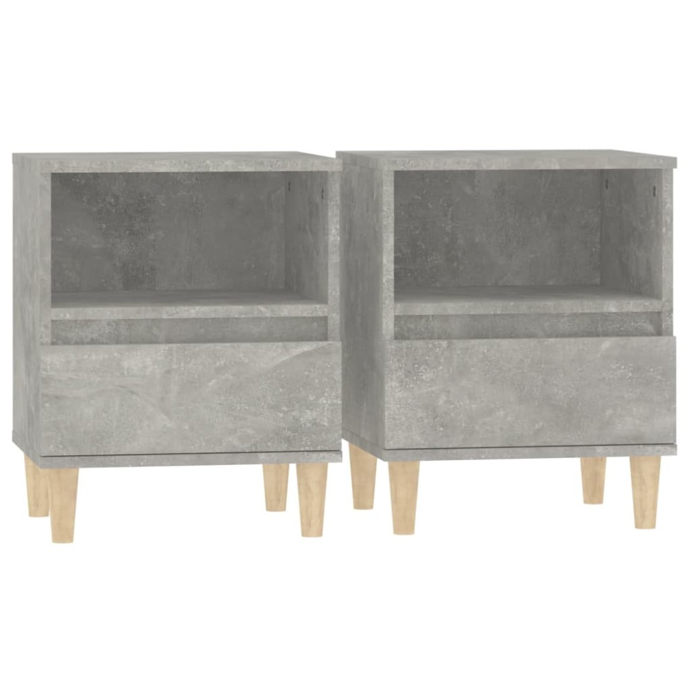 vidaXL Κομοδίνα 2 τεμ. Γκρι Σκυροδέματος 40 x 35 x 50εκ.