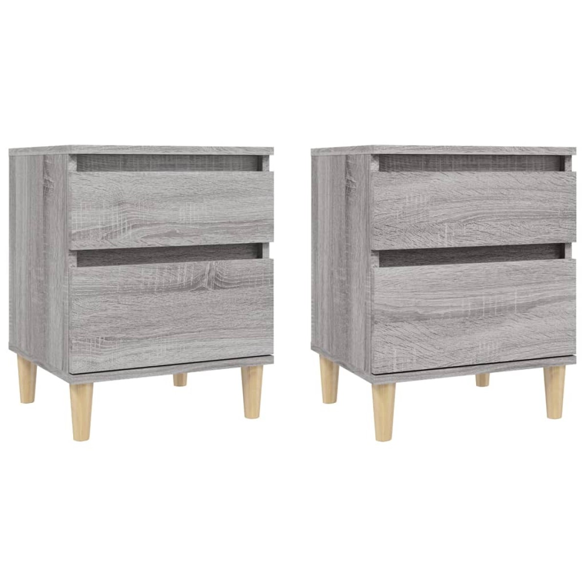 vidaXL Κομοδίνα 2 Τεμ. Γκρι Sonoma 40x35x50 εκ.