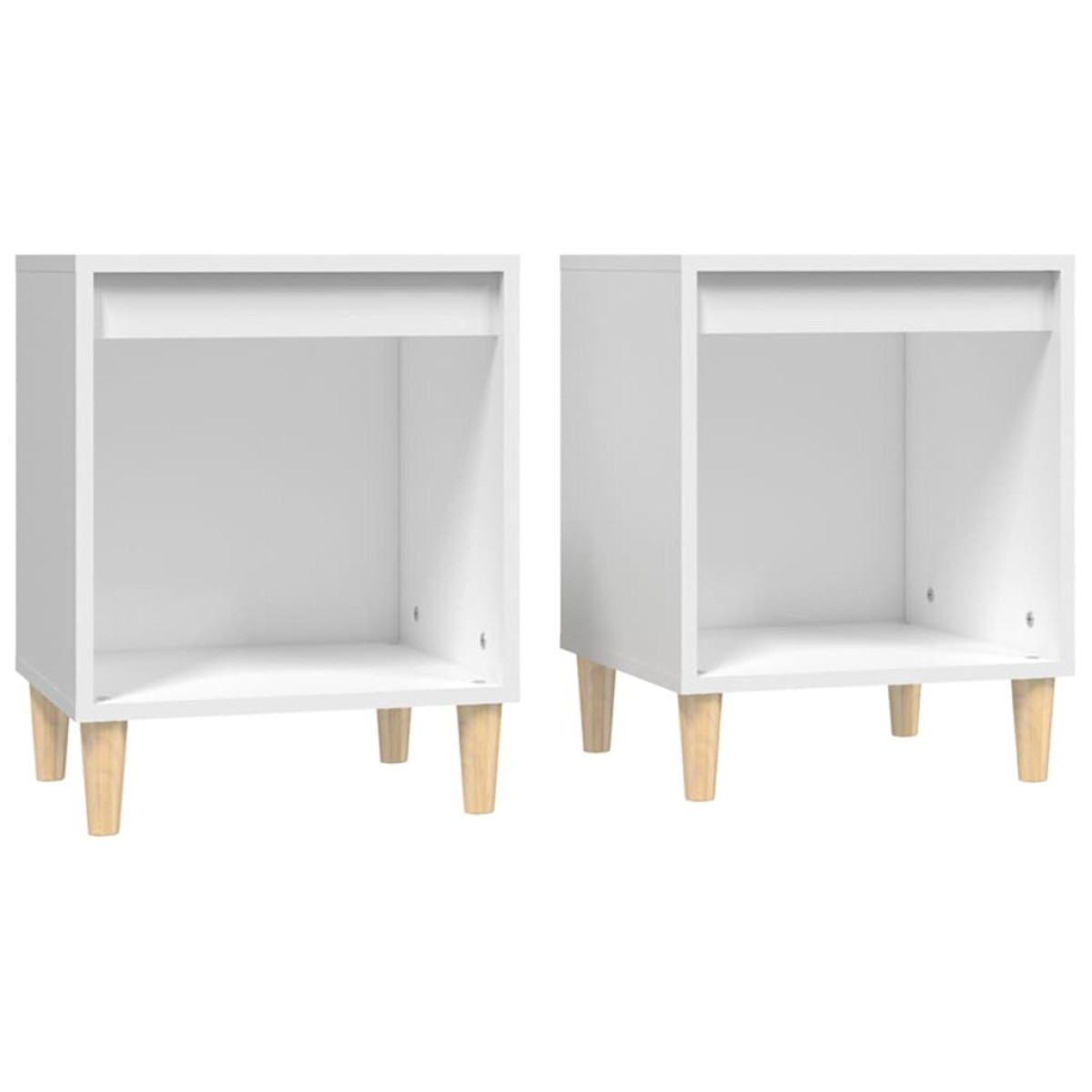 vidaXL Κομοδίνα 2 τεμ. Λευκά 40 x 35 x 50 εκ.