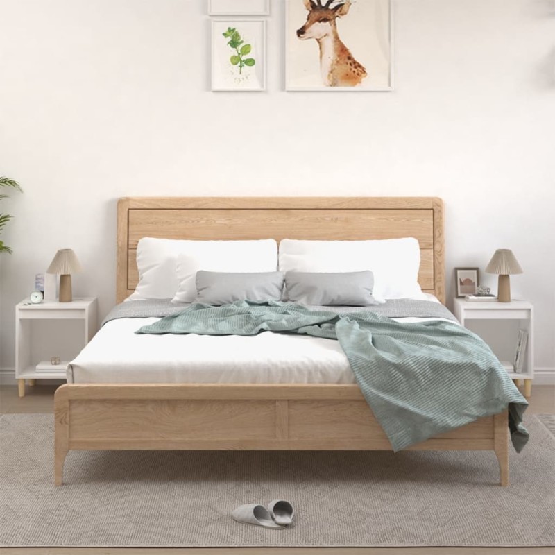 vidaXL Κομοδίνα 2 τεμ. Λευκά 40 x 35 x 50 εκ.