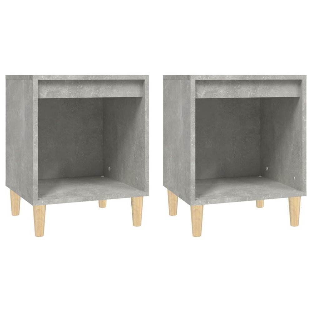 vidaXL Κομοδίνα 2 τεμ. Γκρι Σκυροδέματος 40 x 35 x 50εκ.