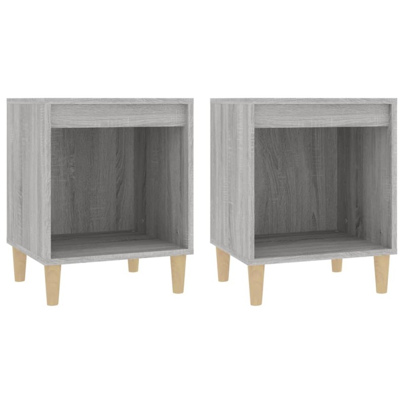 vidaXL Κομοδίνα 2 Τεμ. Γκρι Sonoma 40x35x50 εκ.