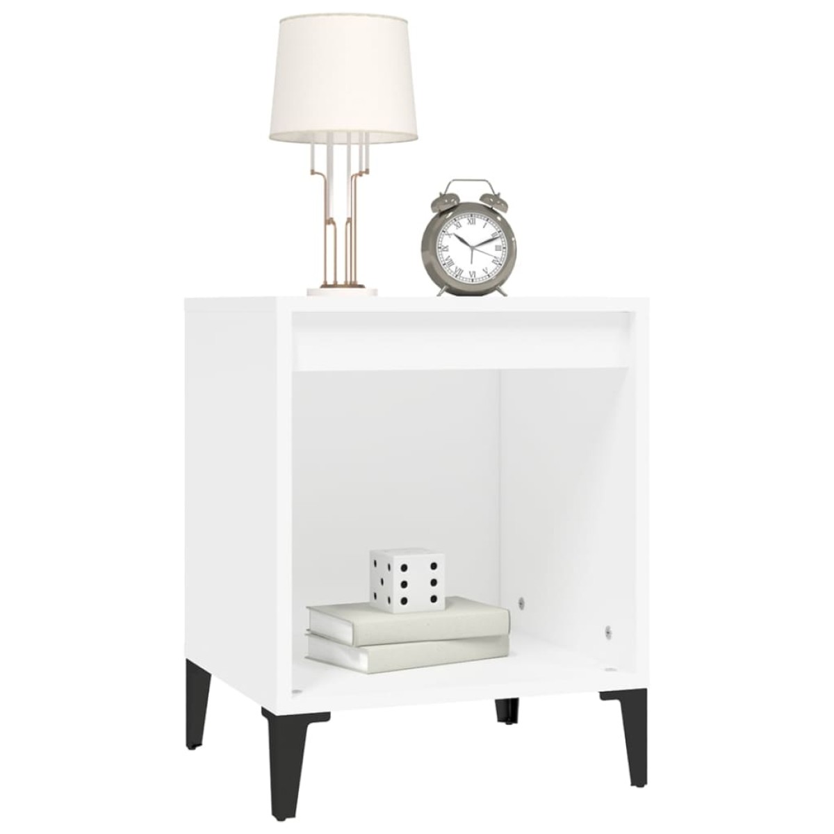 vidaXL Κομοδίνο Λευκό 40 x 35 x 50 εκ.