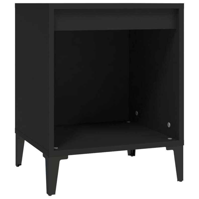 vidaXL Κομοδίνο Μαύρο 40 x 35 x 50 εκ.