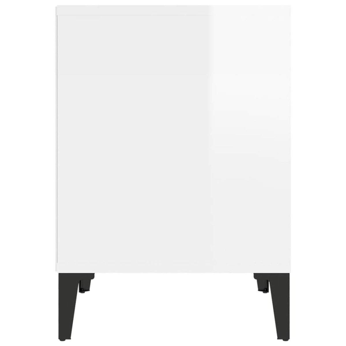 vidaXL Κομοδίνα Γυαλιστερό Λευκό 40x35x50 εκ.