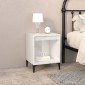 vidaXL Κομοδίνα Γυαλιστερό Λευκό 40x35x50 εκ.