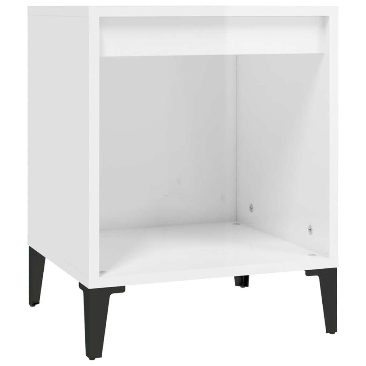 vidaXL Κομοδίνα 2 τεμ. Γυαλιστερό Λευκό 40 x 35 x 50 εκ.