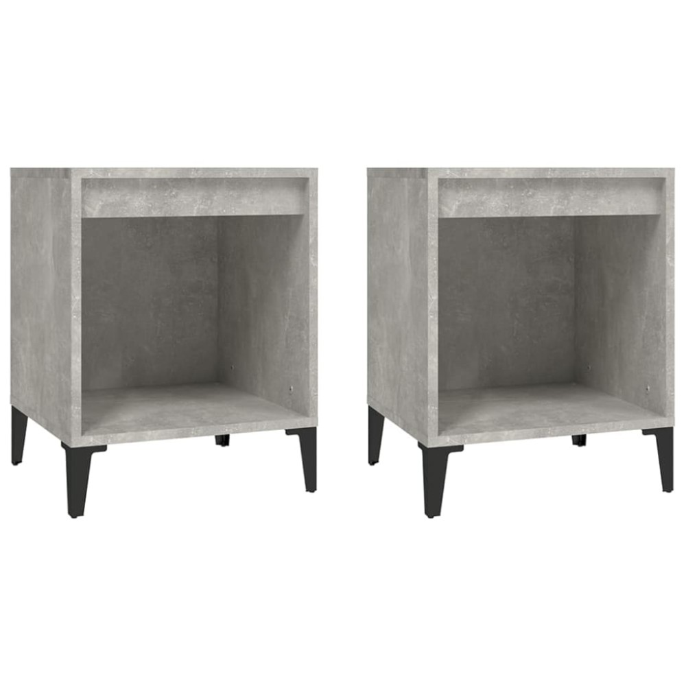 vidaXL Κομοδίνα 2 τεμ. Γκρι Σκυροδέματος 40 x 35 x 50εκ.