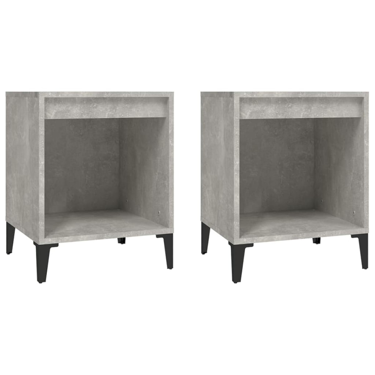 vidaXL Κομοδίνα 2 τεμ. Γκρι Σκυροδέματος 40 x 35 x 50εκ.