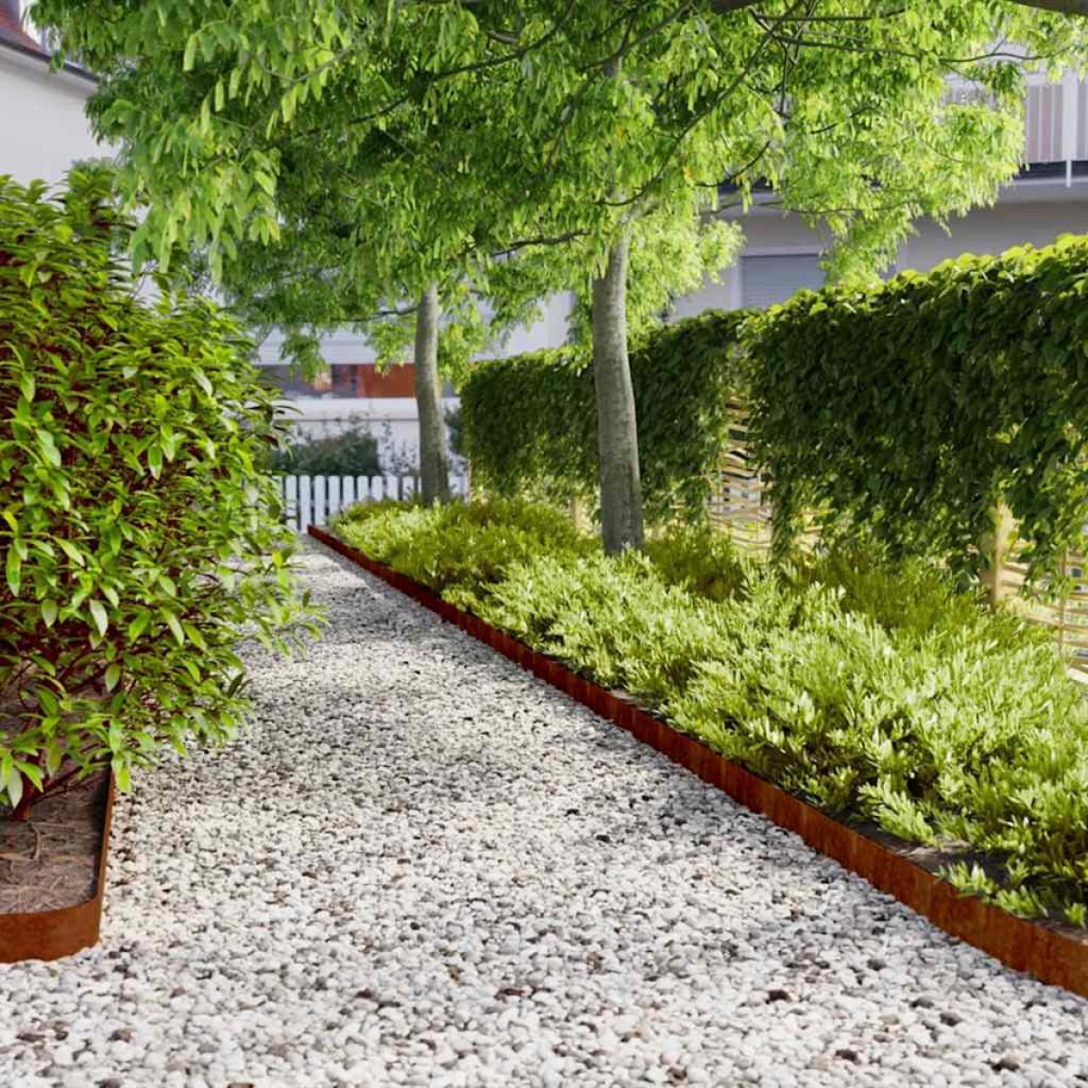 vidaXL Περίγραμμα γκαζόν 50 pcs 10 x 103 cm Ατσάλι Σκληρυθέν στον Αέρα