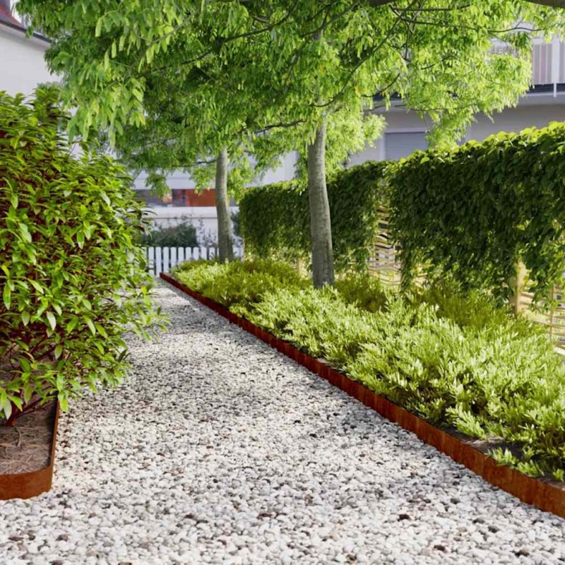 vidaXL Περίγραμμα γκαζόν 50 pcs 10 x 103 cm Ατσάλι Σκληρυθέν στον Αέρα