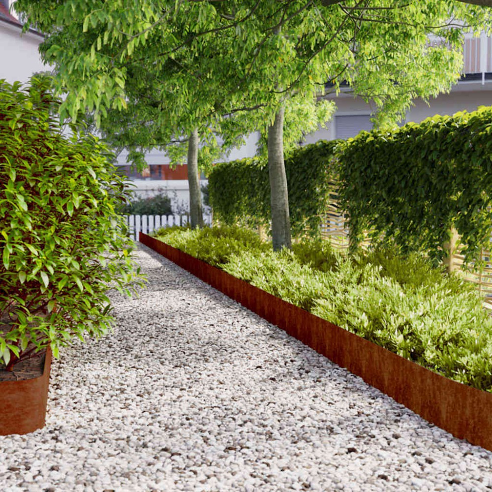 vidaXL Περίγραμμα γκαζόν 10 pcs 20 x 103 cm Ατσάλι Σκληρυθέν στον Αέρα