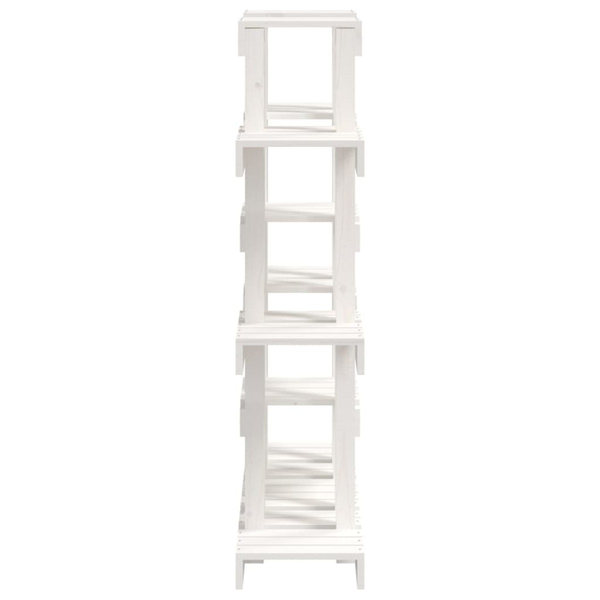 vidaXL Βάση Γλάστρας Λευκή 104,5x25x109,5 εκ. από Μασίφ Ξύλο Πεύκου