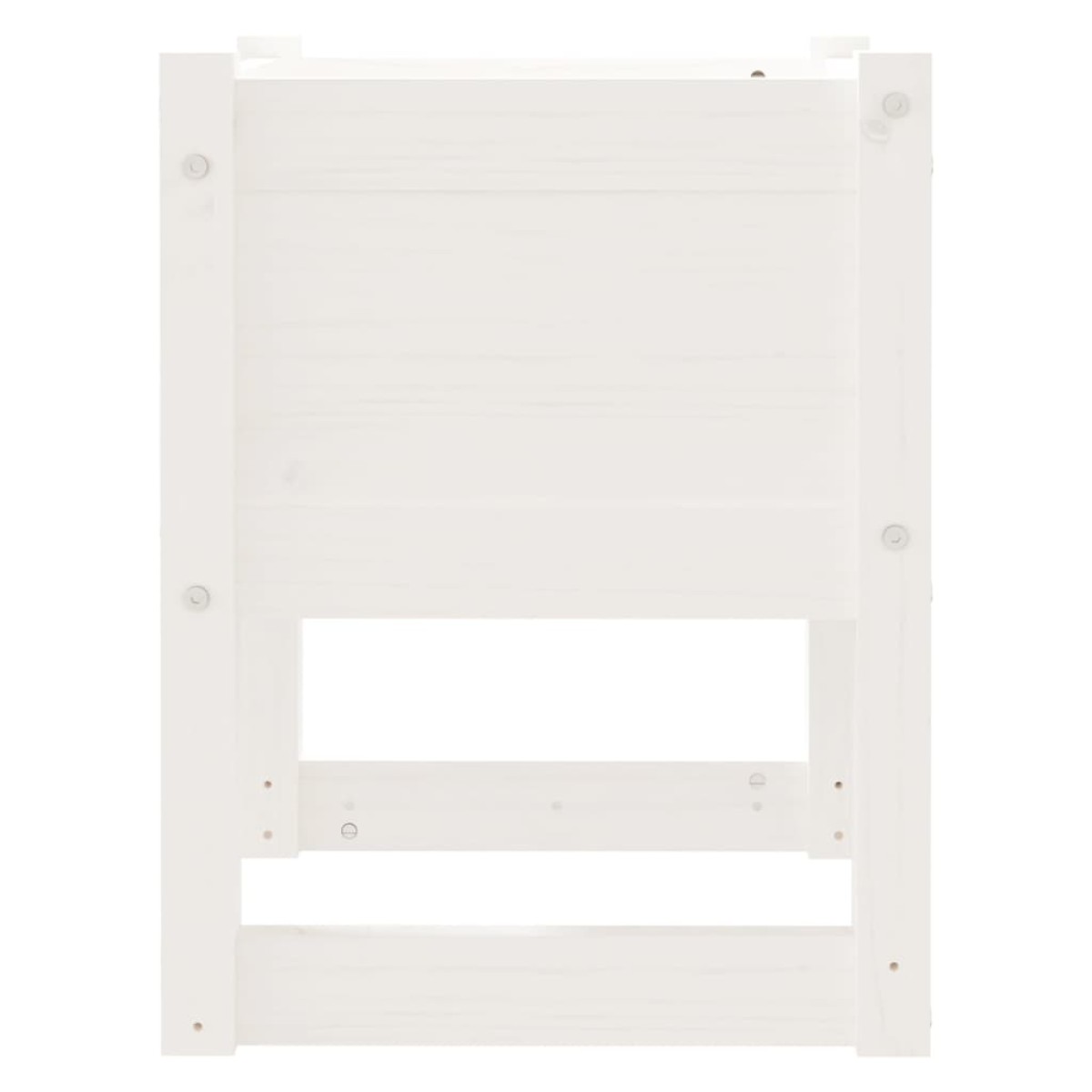 vidaXL Ζαρντινιέρα Λευκή 40x40x52,5 εκ. από Μασίφ Ξύλο Πεύκου
