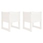 vidaXL Ζαρντινιέρες 2 τεμ. Λευκές 40x40x52,5 εκ. από Μασίφ Ξύλο Πεύκου