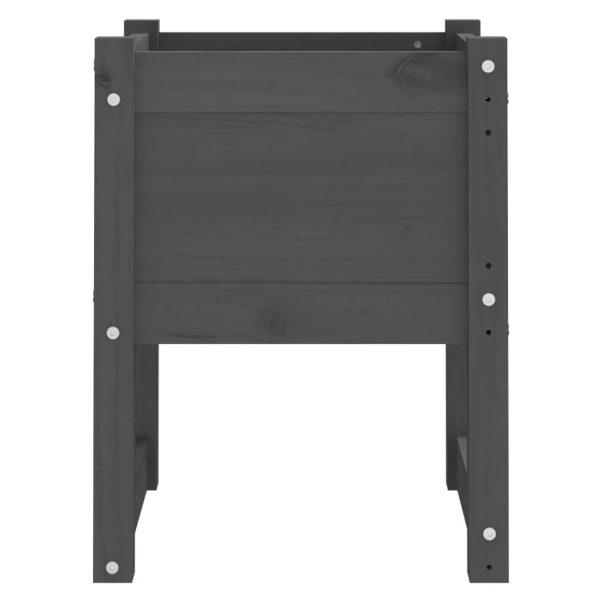 vidaXL Ζαρντινιέρα Γκρι 40 x 40 x 52,5 εκ. από Μασίφ Ξύλο Πεύκου