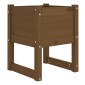 vidaXL Ζαρντινιέρα Καφέ Μελί 40 x 40 x 52,5 εκ. από Μασίφ Ξύλο Πεύκου