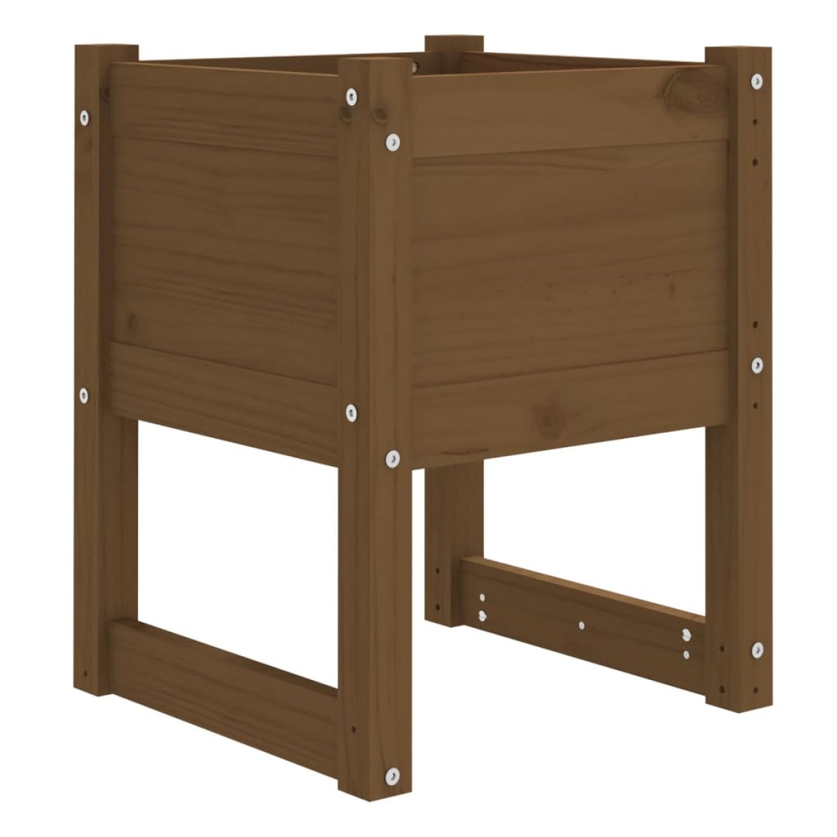 vidaXL Ζαρντινιέρες 2 τεμ. Μελί 40x40x52,5 εκ. από Μασίφ Ξύλο Πεύκου