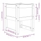 vidaXL Ζαρντινιέρα Μαύρο 40 x 40 x 52,5 εκ. από Μασίφ Ξύλο Πεύκου
