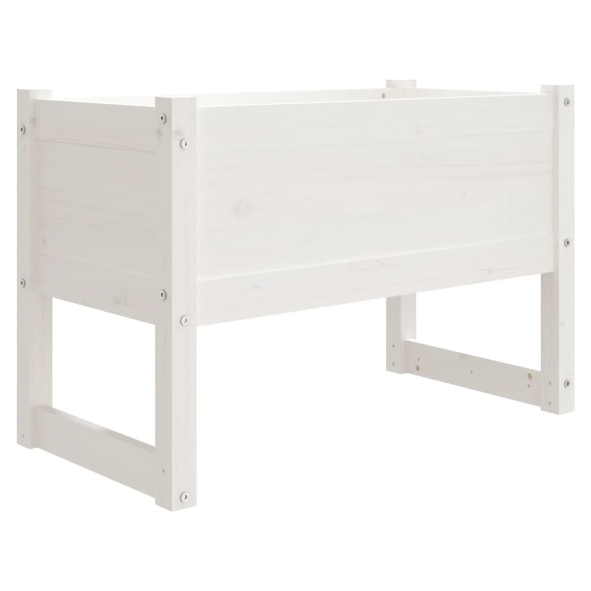 vidaXL Ζαρντινιέρα Λευκή 78 x 40 x 52 εκ. από Μασίφ Ξύλο Πεύκου