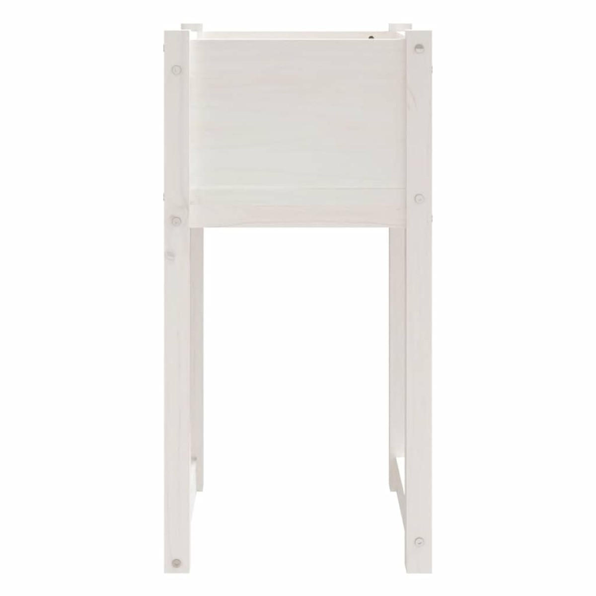 vidaXL Ζαρντινιέρες 2 τεμ. Λευκές 40x40x81 εκ. από Μασίφ Ξύλο Πεύκου