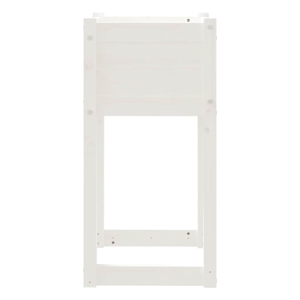 vidaXL Ζαρντινιέρες 2 τεμ. Λευκές 40x40x81 εκ. από Μασίφ Ξύλο Πεύκου