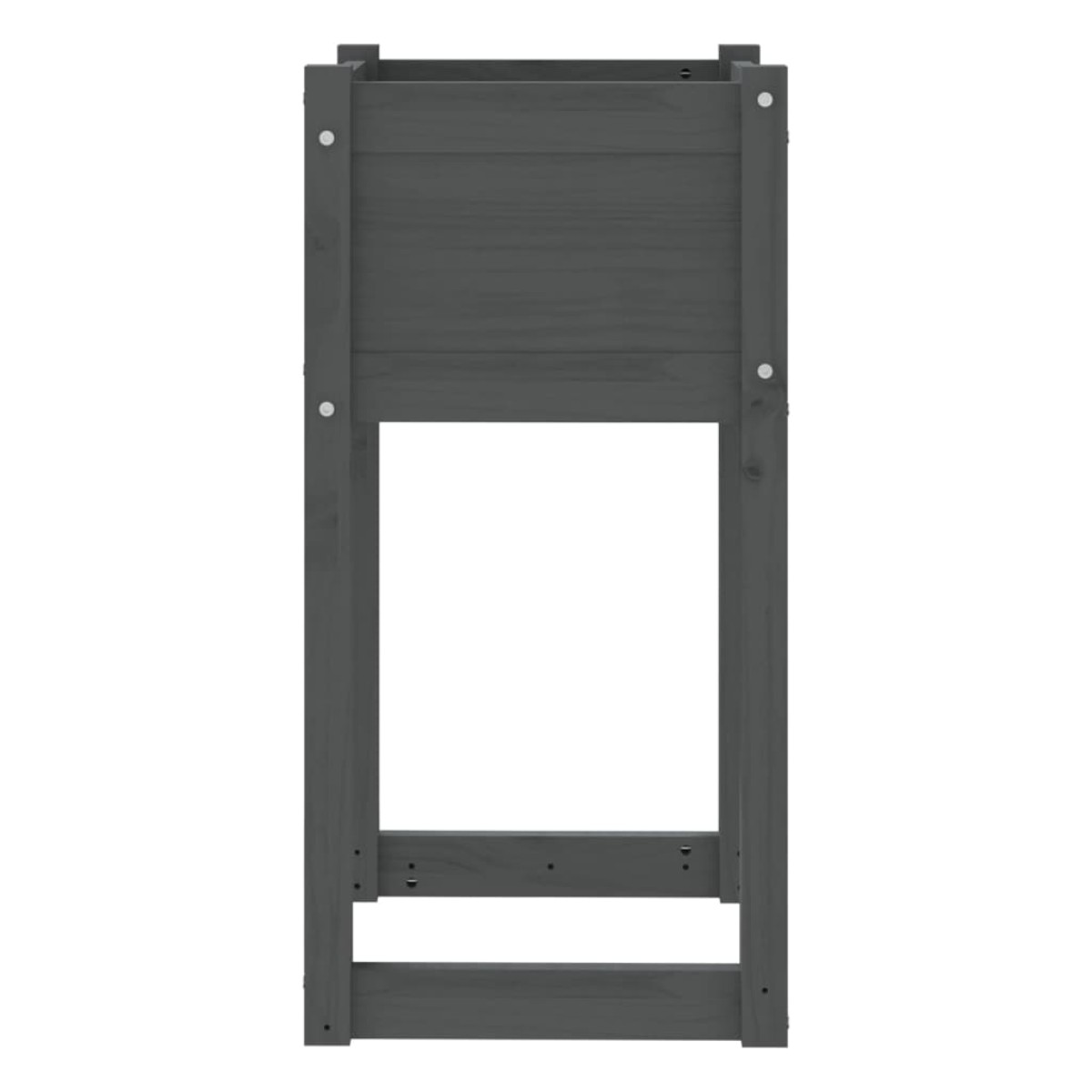 vidaXL Ζαρντινιέρα Γκρι 40x40x81 εκ. από Μασίφ Ξύλο Πεύκου