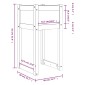 vidaXL Ζαρντινιέρα Γκρι 40x40x81 εκ. από Μασίφ Ξύλο Πεύκου
