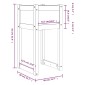 vidaXL Ζαρντινιέρα Καφέ Μελί 40x40x81 εκ. από Μασίφ Ξύλο Πεύκου