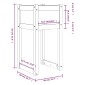 vidaXL Ζαρντινιέρα Μαύρο 40x40x81 εκ. από Μασίφ Ξύλο Πεύκου