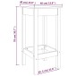 vidaXL Καρέκλες Μπαρ 2 τεμ. Μαύρο 40x40x78 εκ. Μασίφ Ξύλο Πεύκου