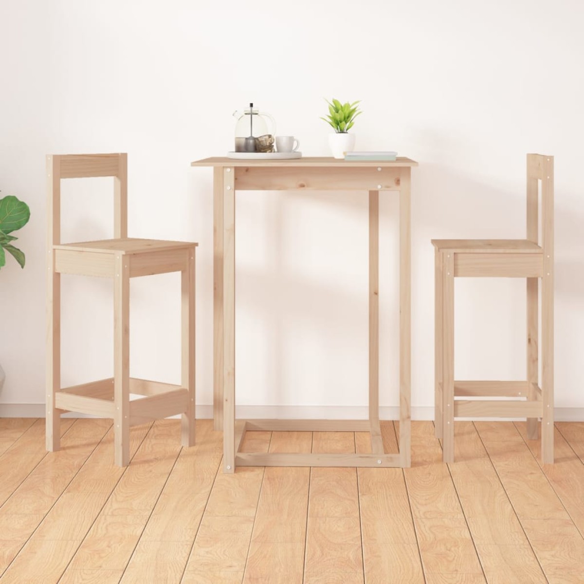 vidaXL Καρέκλες Μπαρ 2 τεμ. 40x41,5x112 εκ. Μασίφ Ξύλο Πεύκου