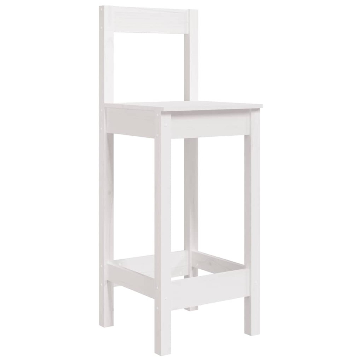 vidaXL Καρέκλες Μπαρ 2 τεμ. Λευκό 40x41,5x112 εκ. Μασίφ Ξύλο Πεύκου