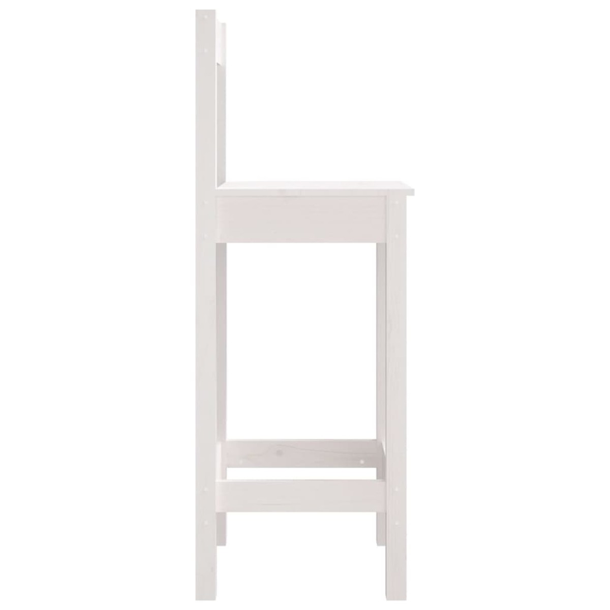 vidaXL Καρέκλες Μπαρ 2 τεμ. Λευκό 40x41,5x112 εκ. Μασίφ Ξύλο Πεύκου