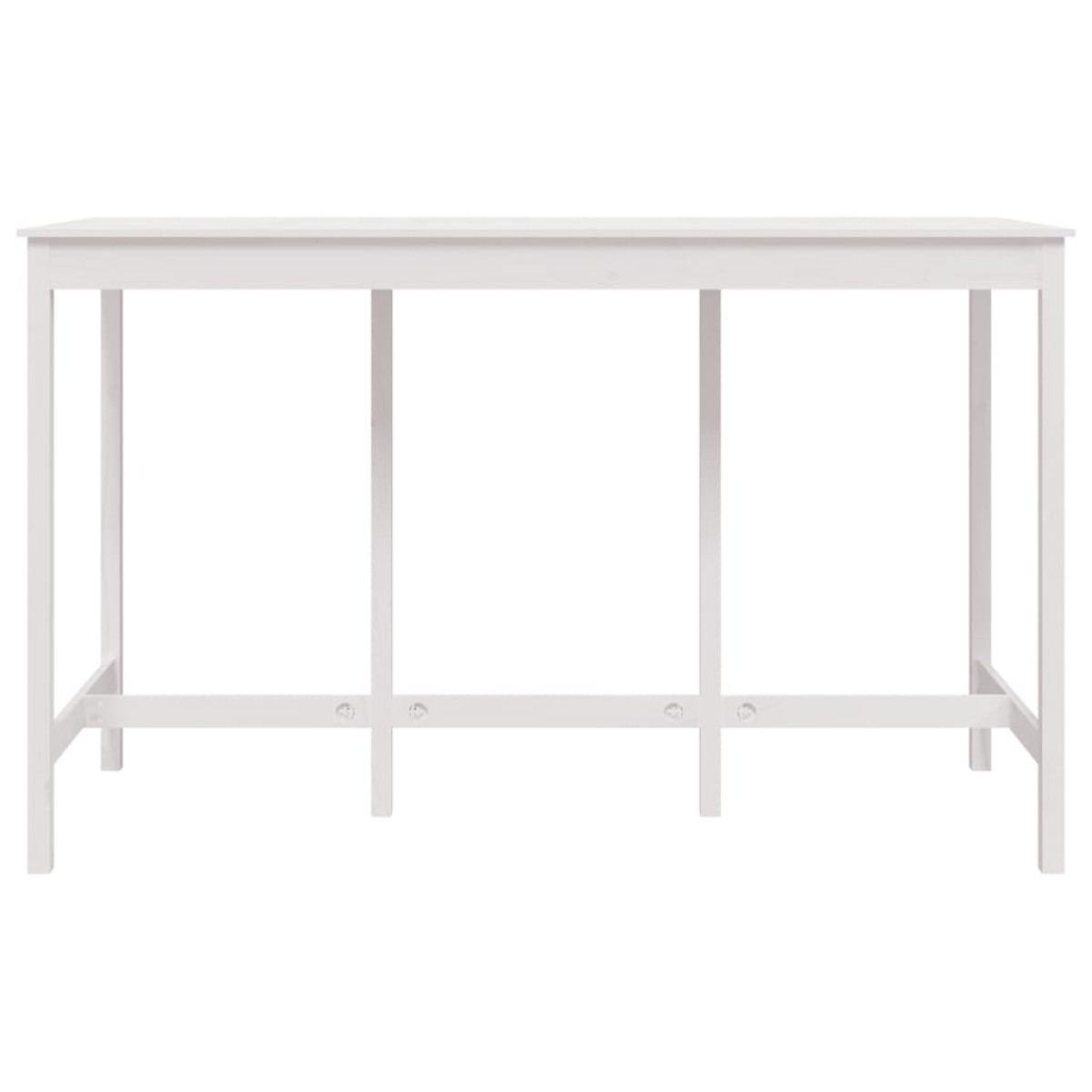 vidaXL Τραπέζι Μπαρ Λευκό 180 x 80 x 110 εκ. από Μασίφ Ξύλο Πεύκου