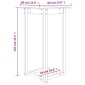 vidaXL Τραπέζι Μπαρ Λευκό 60 x 60 x 110 εκ. από Μασίφ Ξύλο Πεύκου