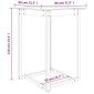 vidaXL Τραπέζι Μπαρ Γκρι 80x80x110 εκ. από Μασίφ Ξύλο Πεύκου