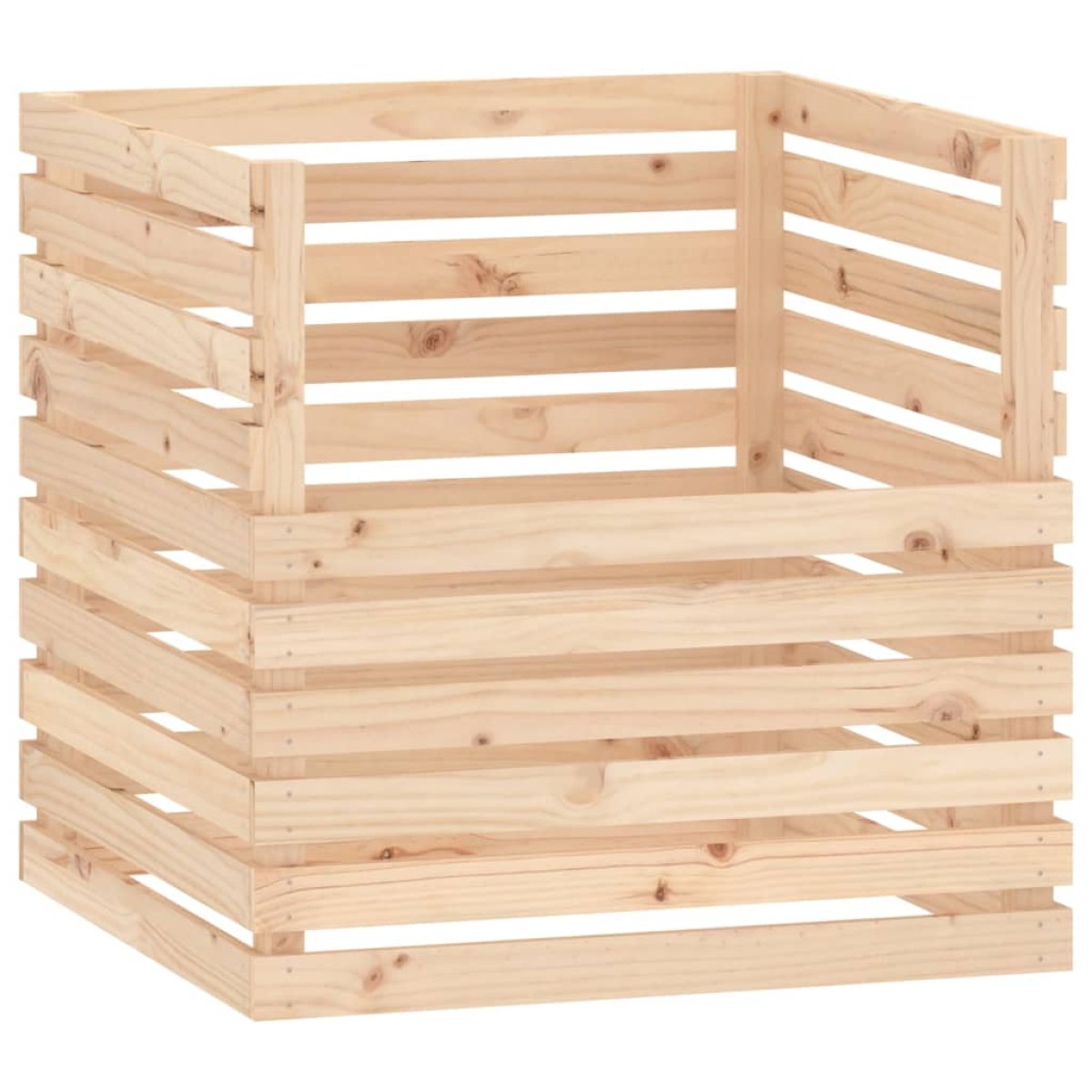 vidaXL Κομποστοποιητής 80 x 80 x 78 εκ. από Μασίφ Ξύλο Πεύκου