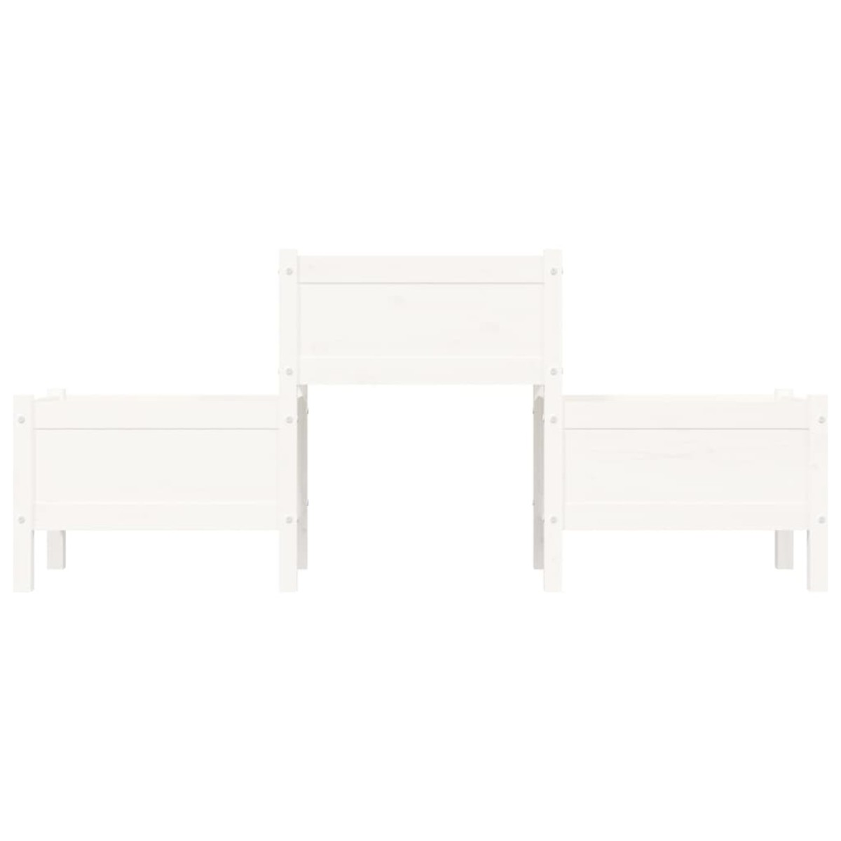 vidaXL Ζαρντινιέρα Λευκό 178,5 x 44 x 75 εκ. από Μασίφ Ξύλο Πεύκου
