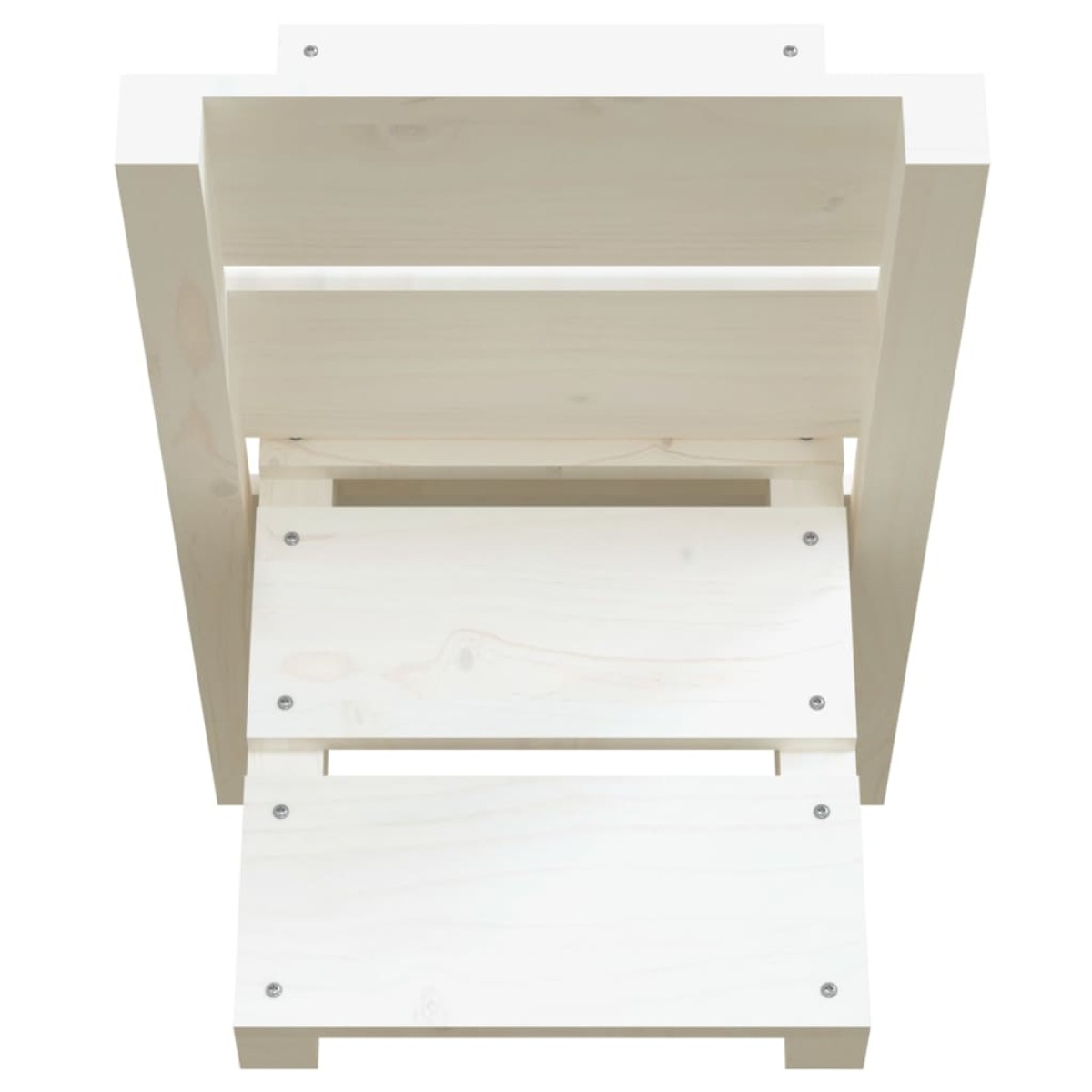 vidaXL Ξυλοθήκη Λευκή 47 x 39,5 x 48 εκ. από Μασίφ Ξύλο Πεύκου
