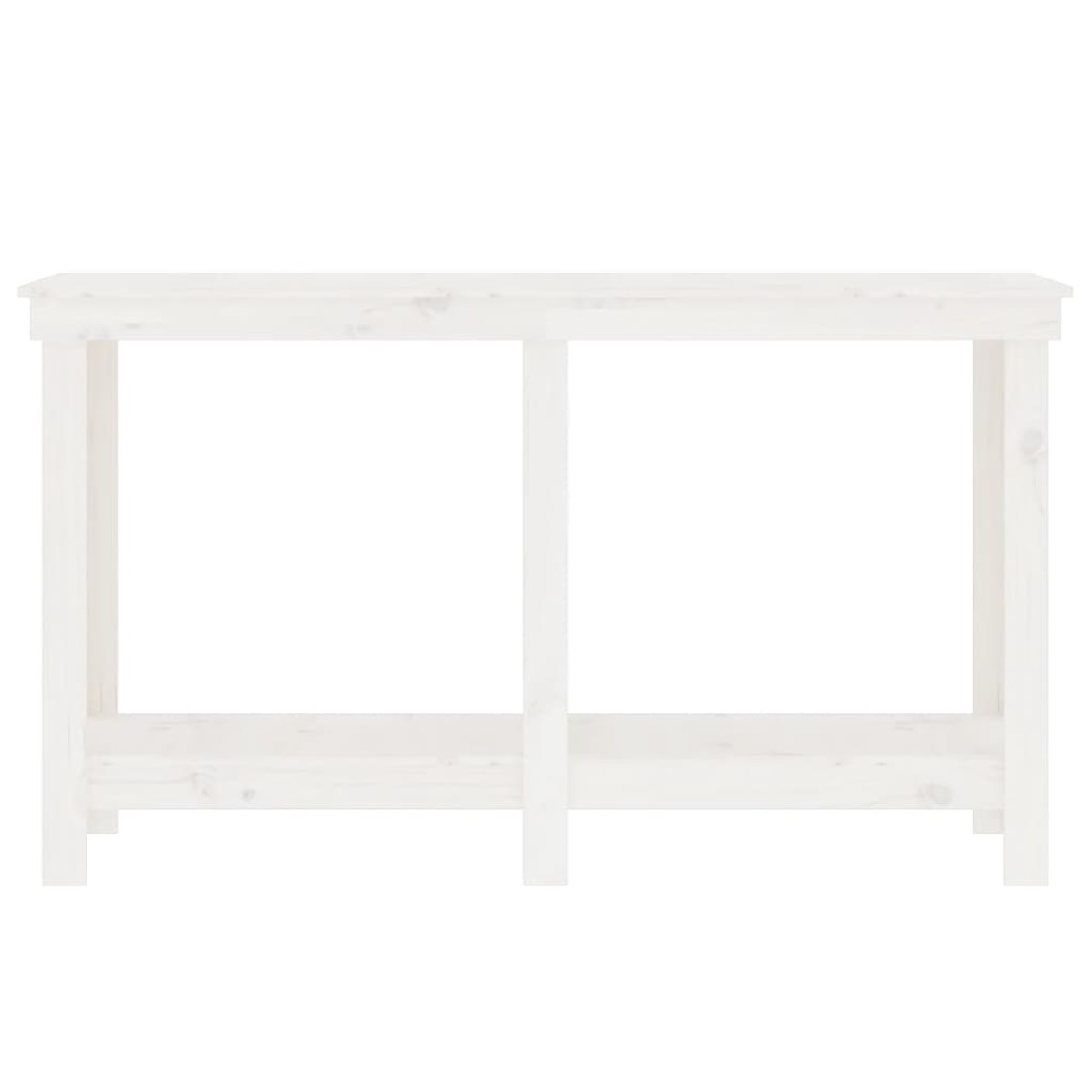 vidaXL Πάγκος Εργασίας Λευκός 140x50x80 εκ. από Μασίφ Ξύλο Πεύκου