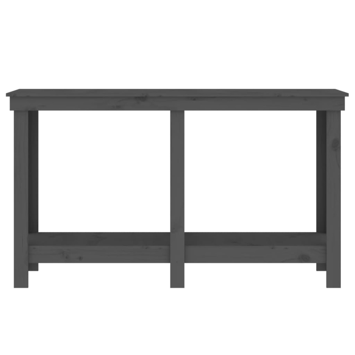 vidaXL Πάγκος Εργασίας Γκρι 140x50x80 εκ. από Μασίφ Ξύλο Πεύκου