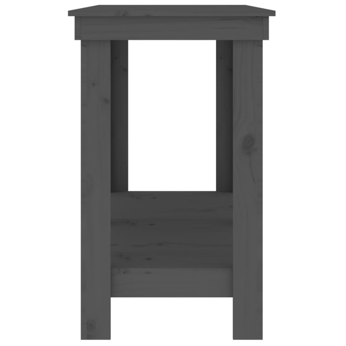 vidaXL Πάγκος Εργασίας Γκρι 140x50x80 εκ. από Μασίφ Ξύλο Πεύκου