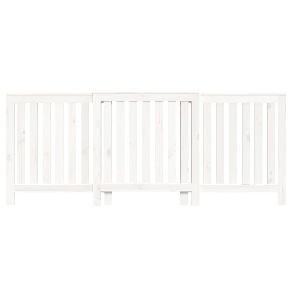 vidaXL Κάλυμμα Καλοριφέρ Λευκό 210x21x85 εκ. από Μασίφ Ξύλο Πεύκου