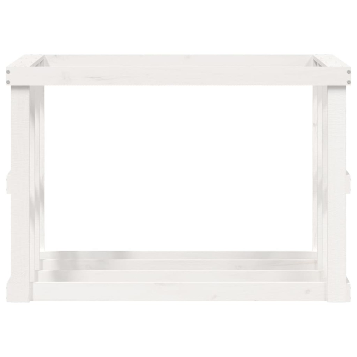 vidaXL Ξυλοθήκη Εξ. Χώρου Λευκή 108x52x74 εκ. από Μασίφ Ξύλο Πεύκου