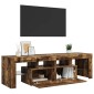 vidaXL Έπιπλο Τηλεόρασης με LED Καπνιστή Δρυς 140 x 36,5 x 40 εκ.