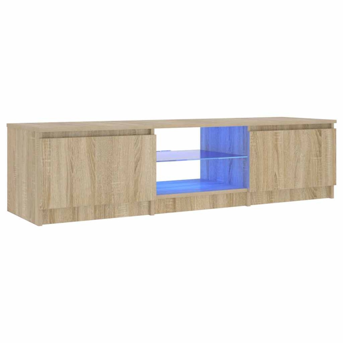 vidaXL Έπιπλο Τηλεόρασης με LED Καπνιστή Δρυς 140x40x35,5 εκ.