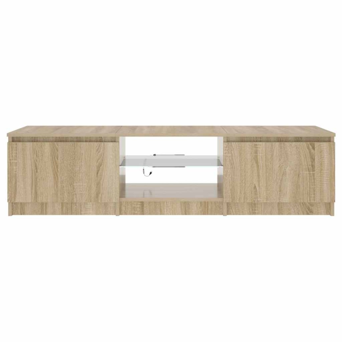 vidaXL Έπιπλο Τηλεόρασης με LED Καπνιστή Δρυς 140x40x35,5 εκ.