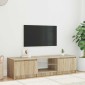 vidaXL Έπιπλο Τηλεόρασης με LED Καπνιστή Δρυς 140x40x35,5 εκ.