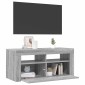 vidaXL Έπιπλο Τηλεόρασης με LED Γκρι Sonoma 90x35x40 εκ.